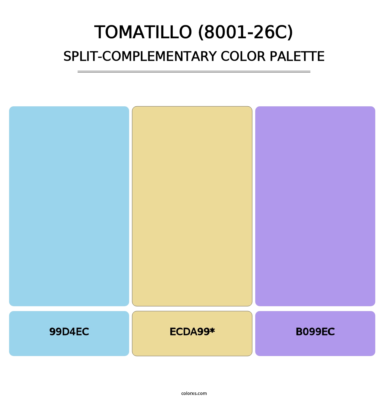 Tomatillo (8001-26C) - Split-Complementary Color Palette