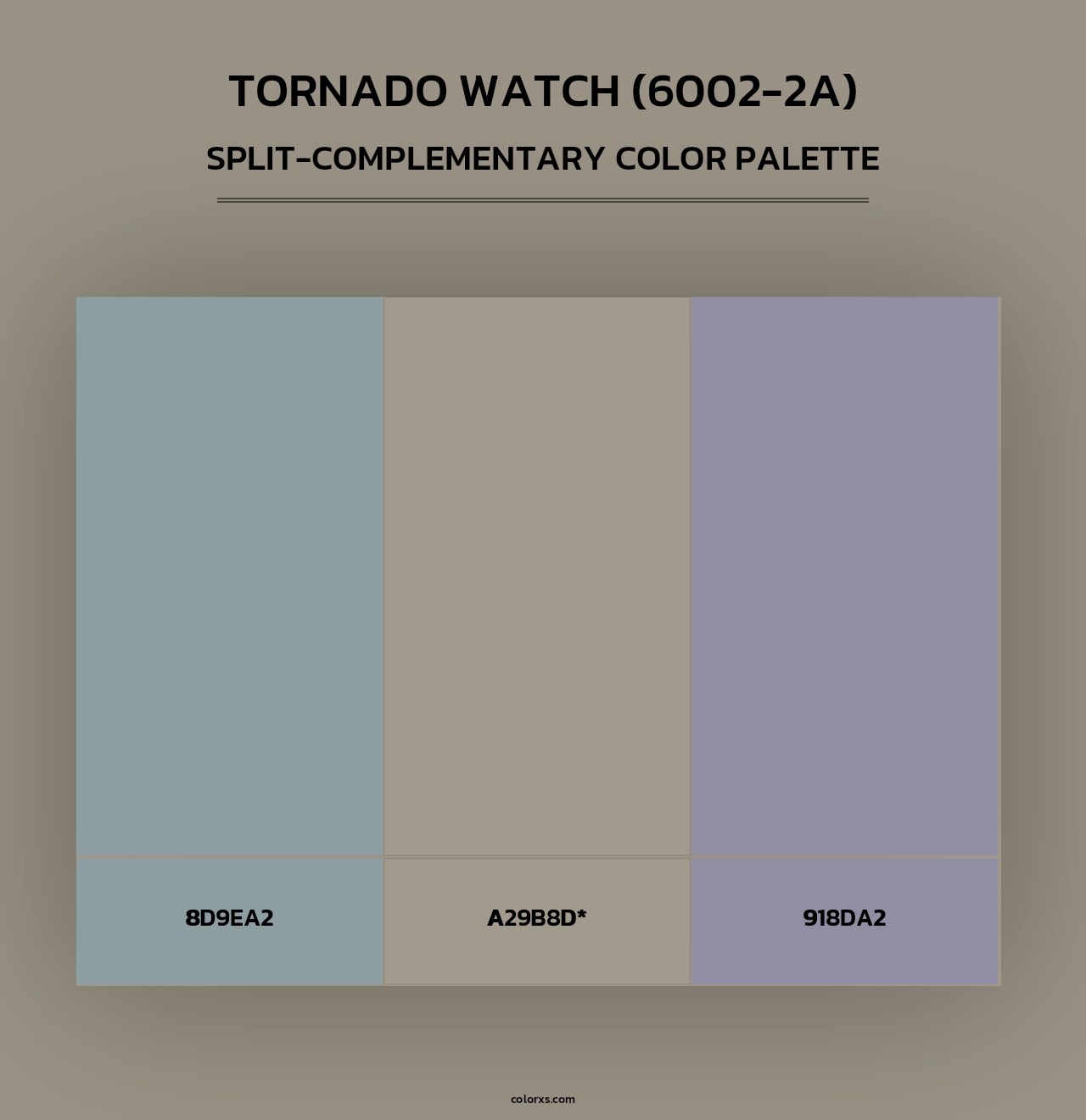 Tornado Watch (6002-2A) - Split-Complementary Color Palette