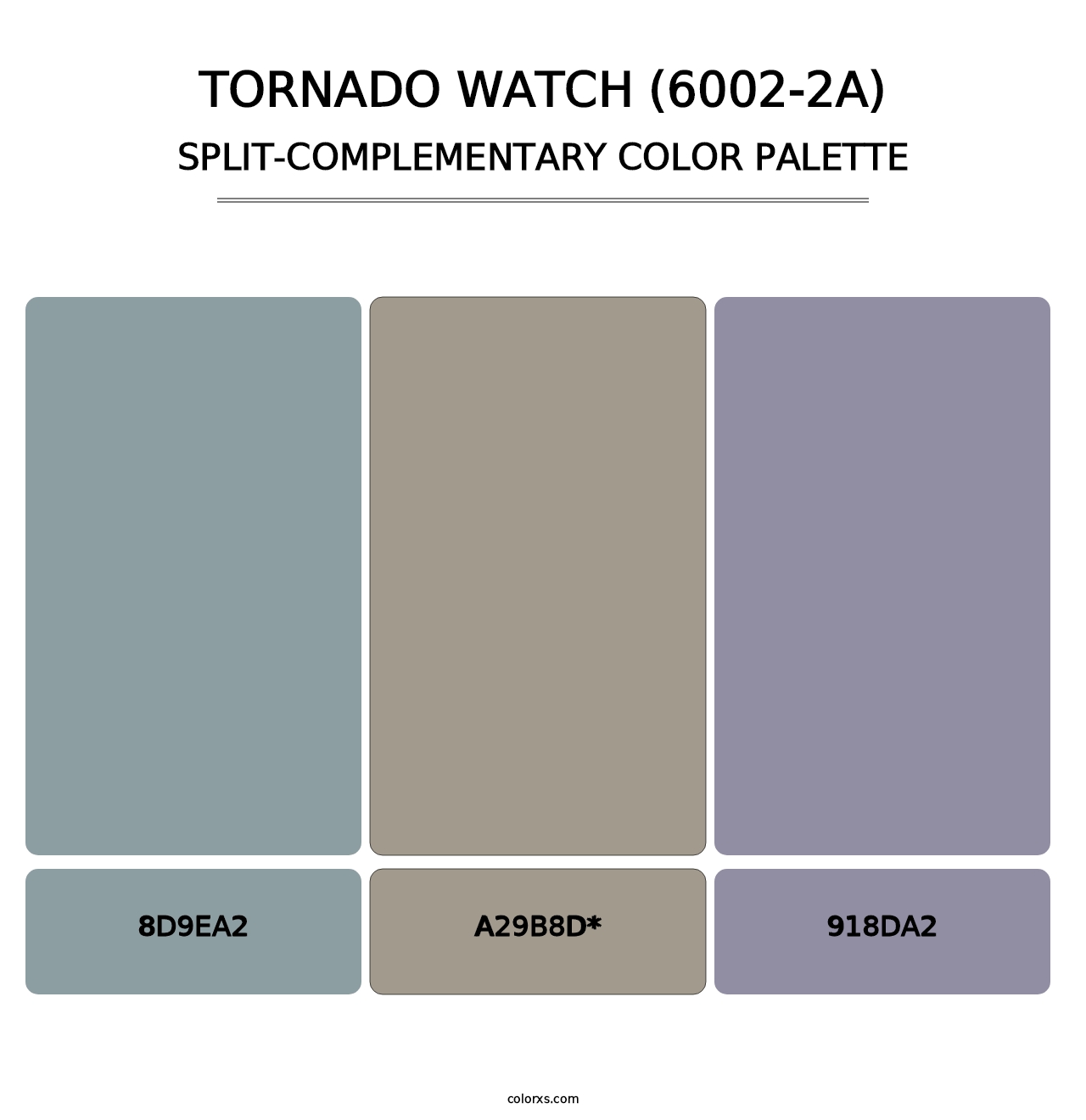 Tornado Watch (6002-2A) - Split-Complementary Color Palette