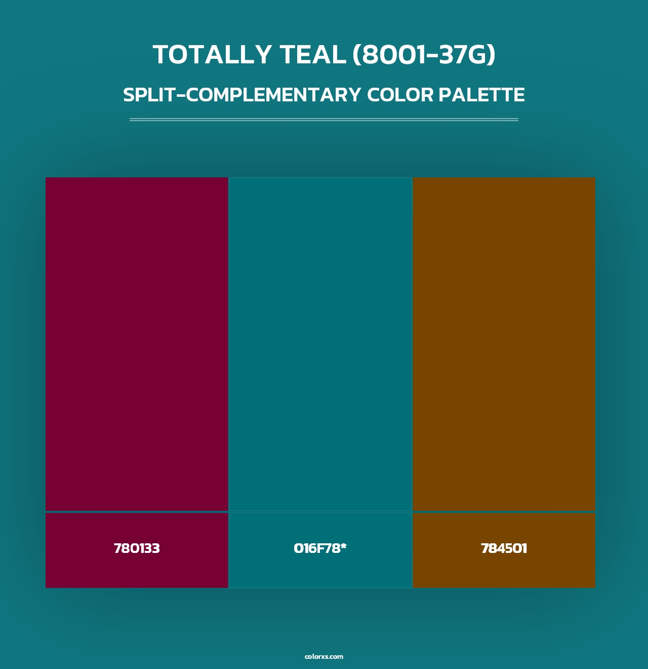 Totally Teal (8001-37G) - Split-Complementary Color Palette