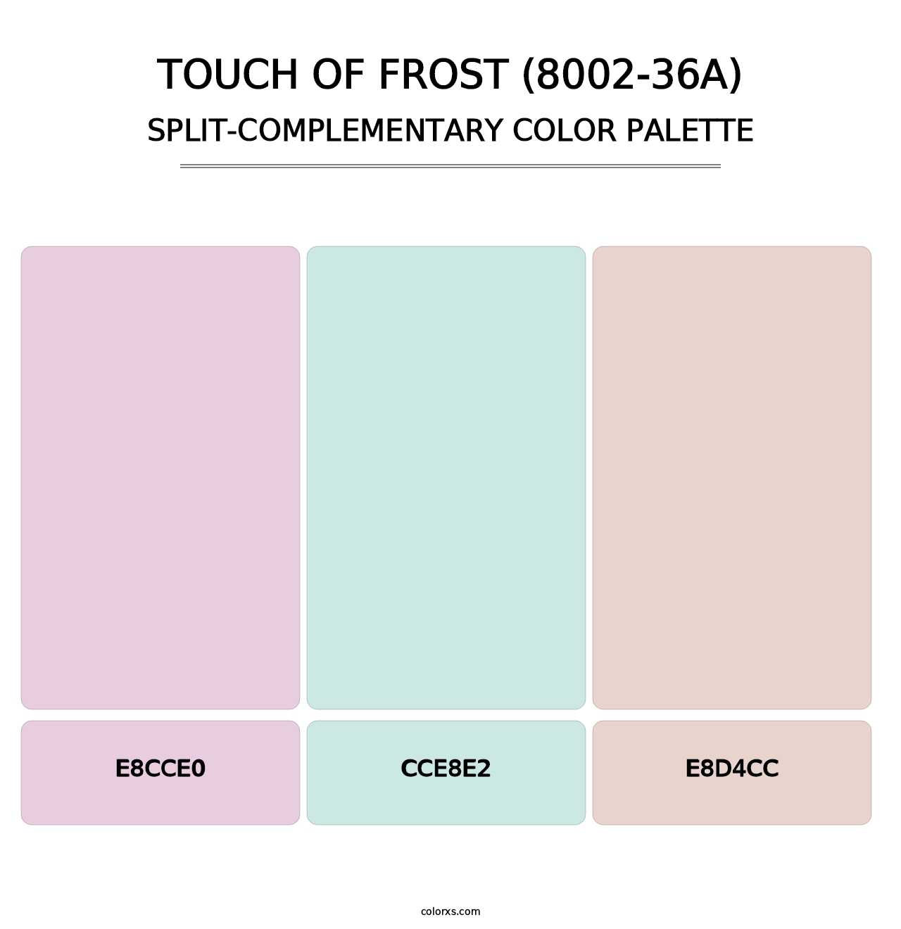 Touch of Frost (8002-36A) - Split-Complementary Color Palette