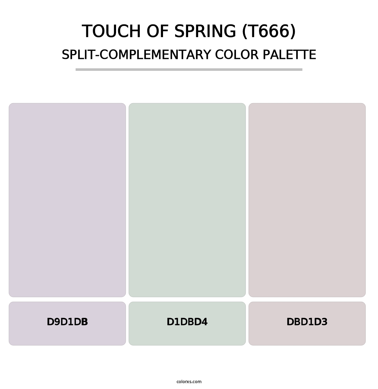 Touch of Spring (T666) - Split-Complementary Color Palette