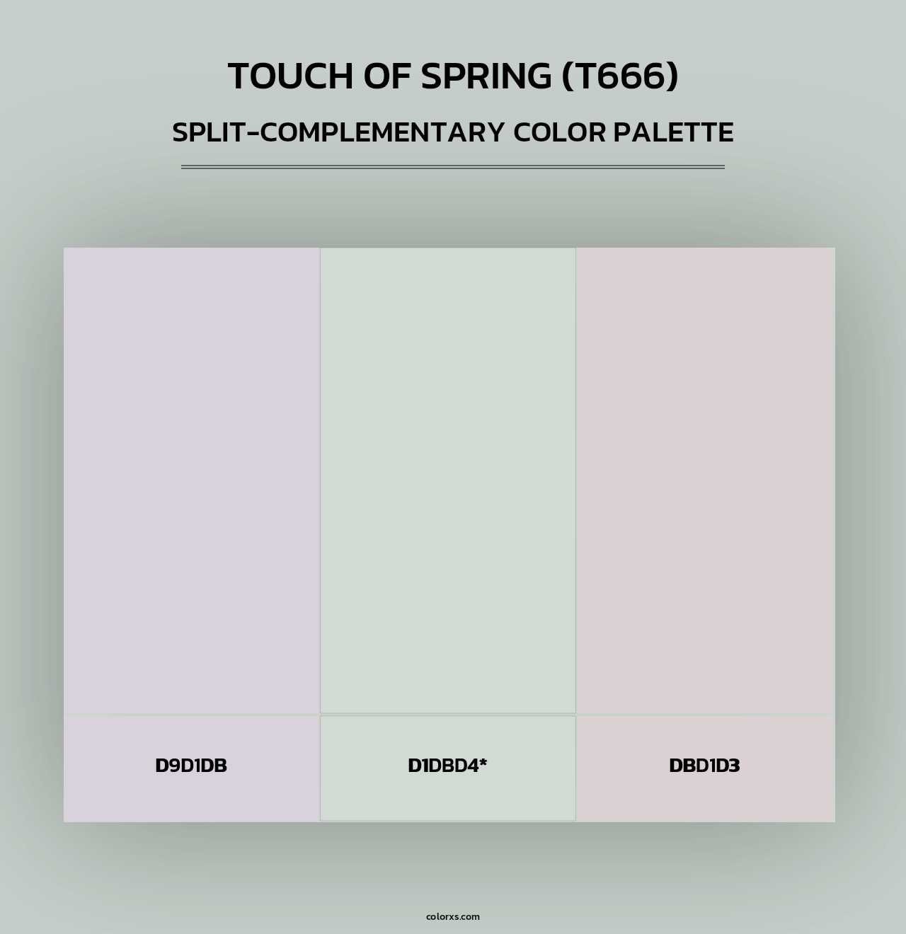 Touch of Spring (T666) - Split-Complementary Color Palette