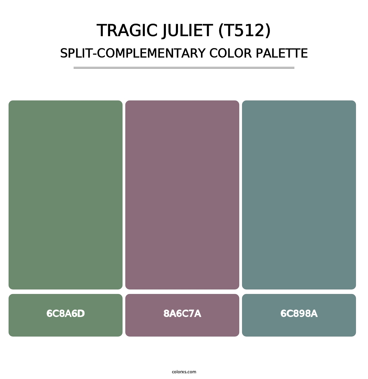 Tragic Juliet (T512) - Split-Complementary Color Palette