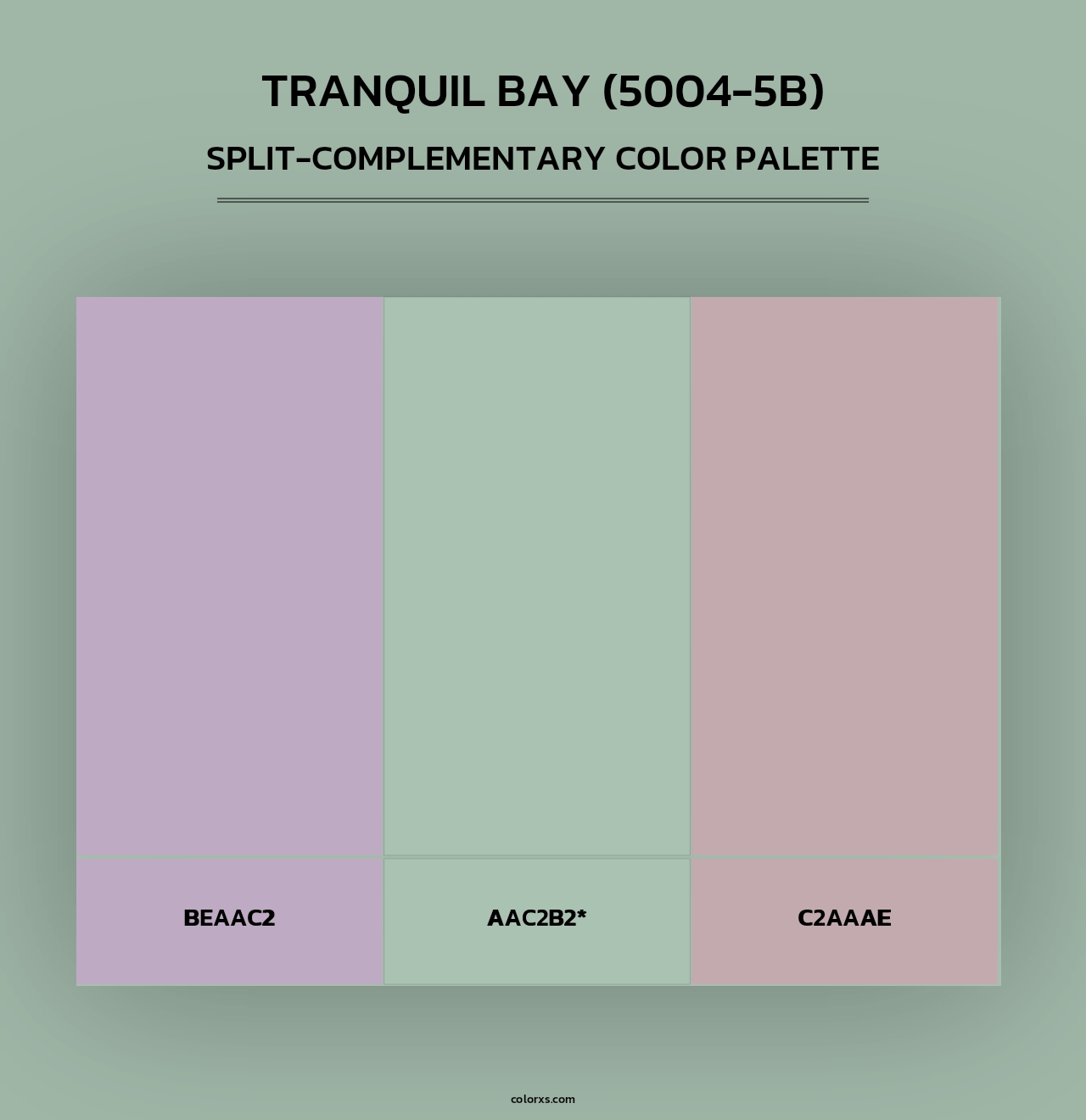 Tranquil Bay (5004-5B) - Split-Complementary Color Palette