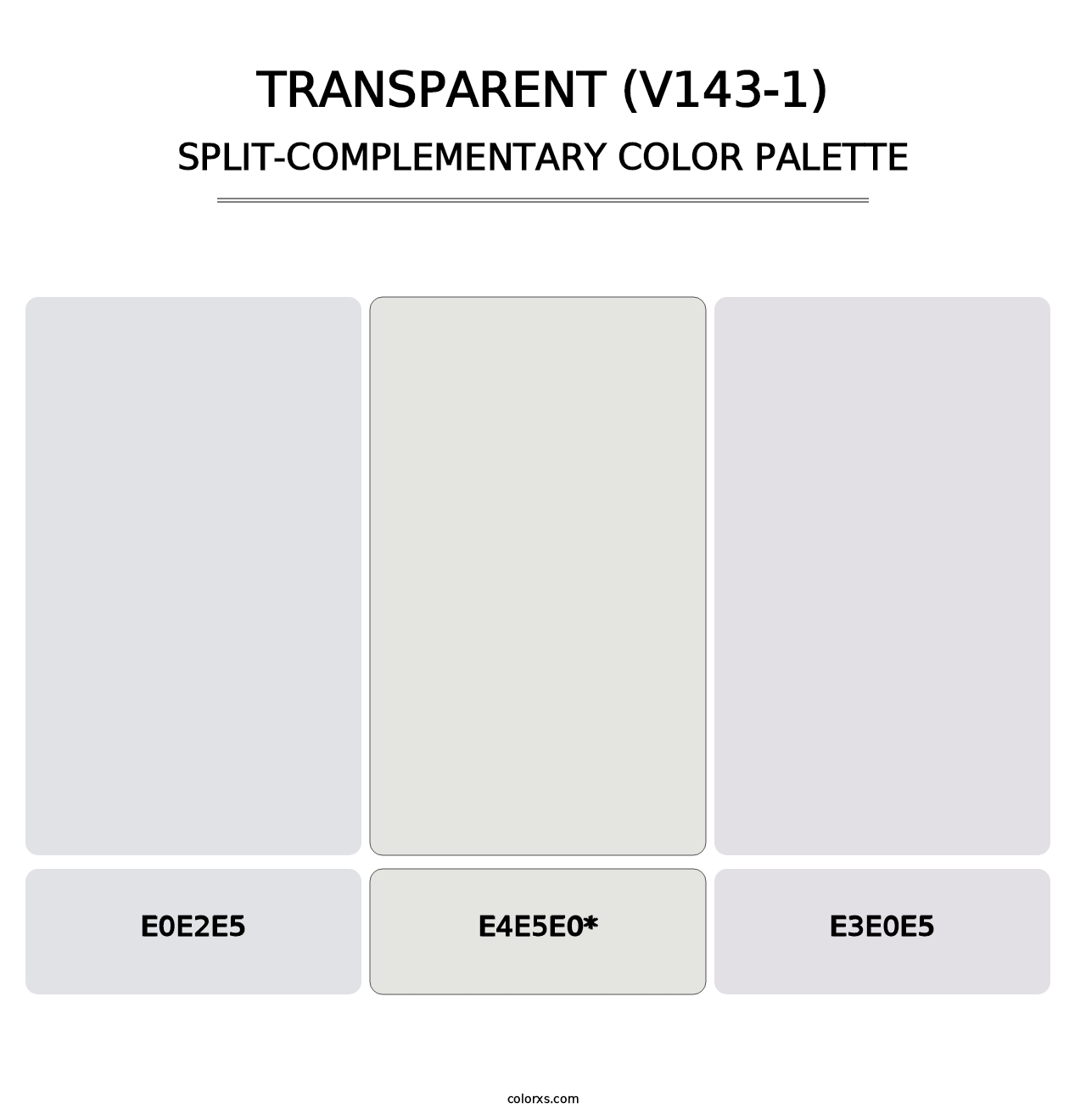 Transparent (V143-1) - Split-Complementary Color Palette