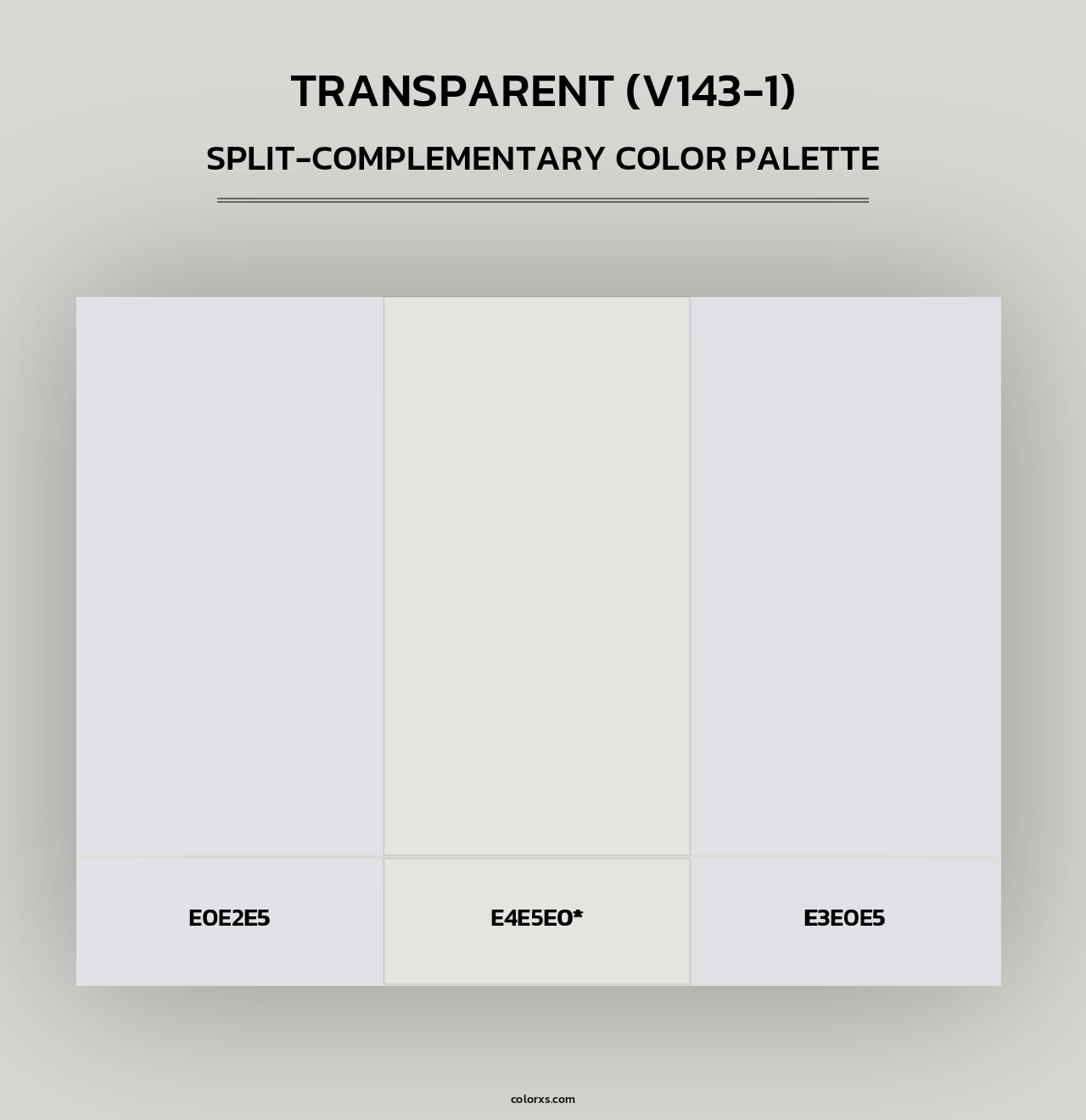 Transparent (V143-1) - Split-Complementary Color Palette