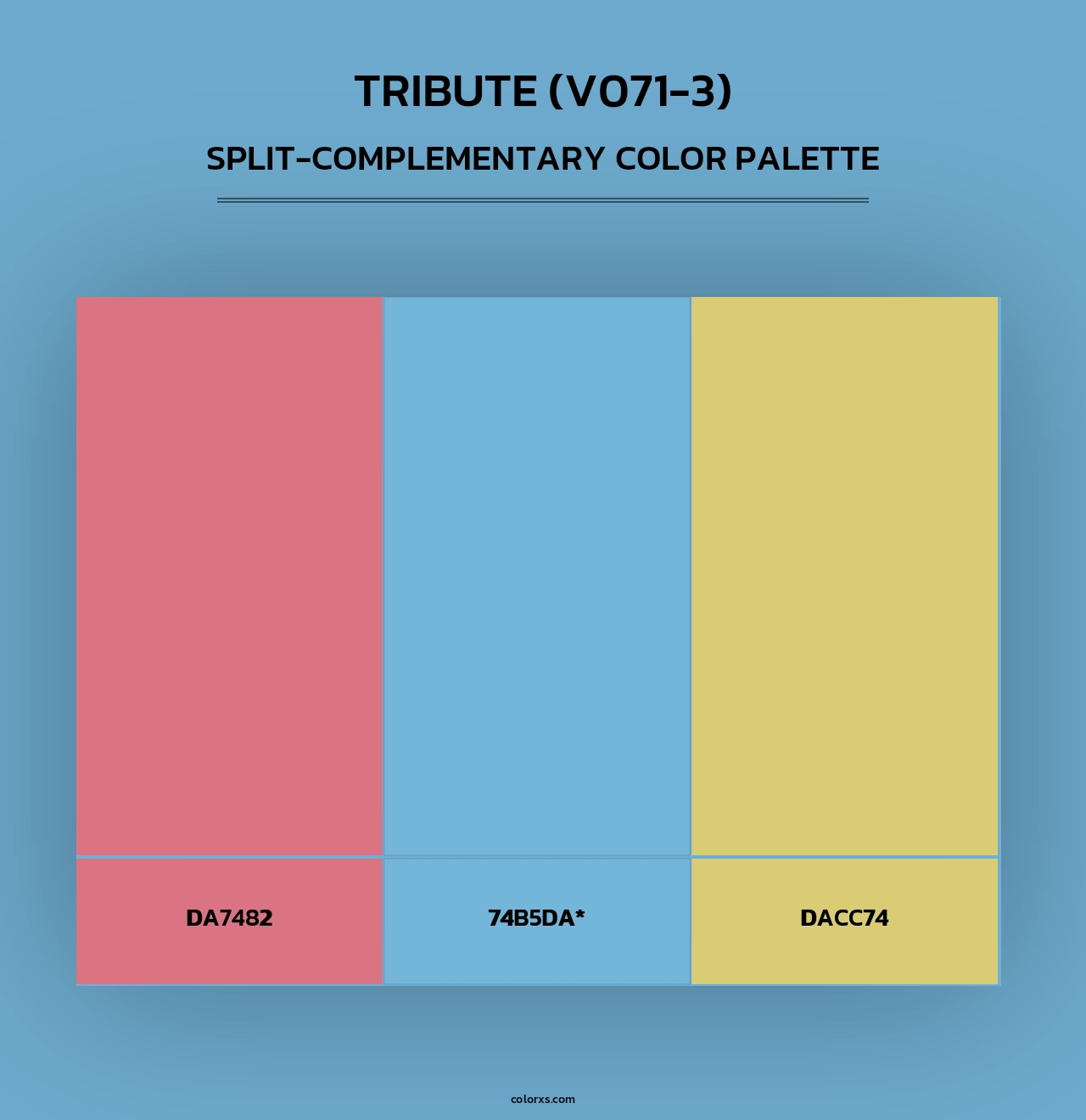 Tribute (V071-3) - Split-Complementary Color Palette