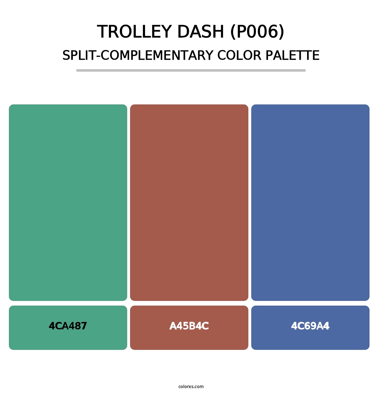 Trolley Dash (P006) - Split-Complementary Color Palette