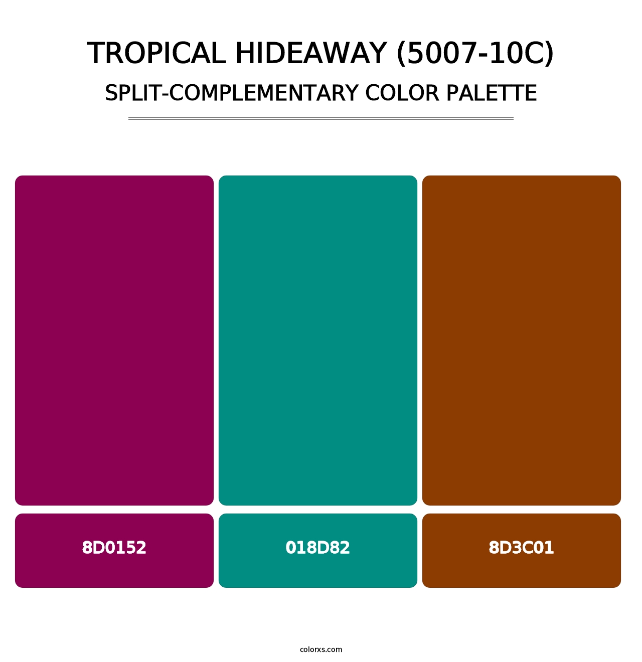 Tropical Hideaway (5007-10C) - Split-Complementary Color Palette