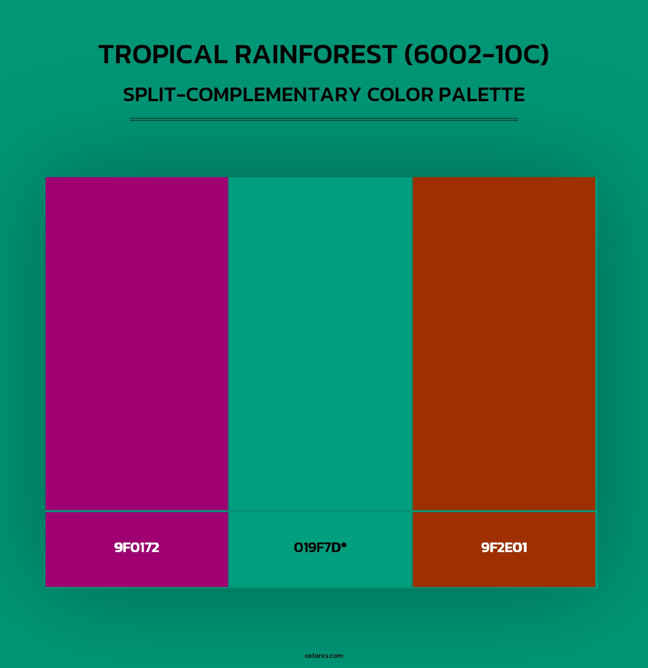 Tropical Rainforest (6002-10C) - Split-Complementary Color Palette