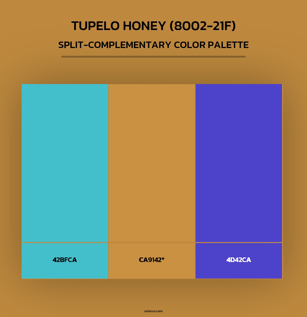 Tupelo Honey (8002-21F) - Split-Complementary Color Palette