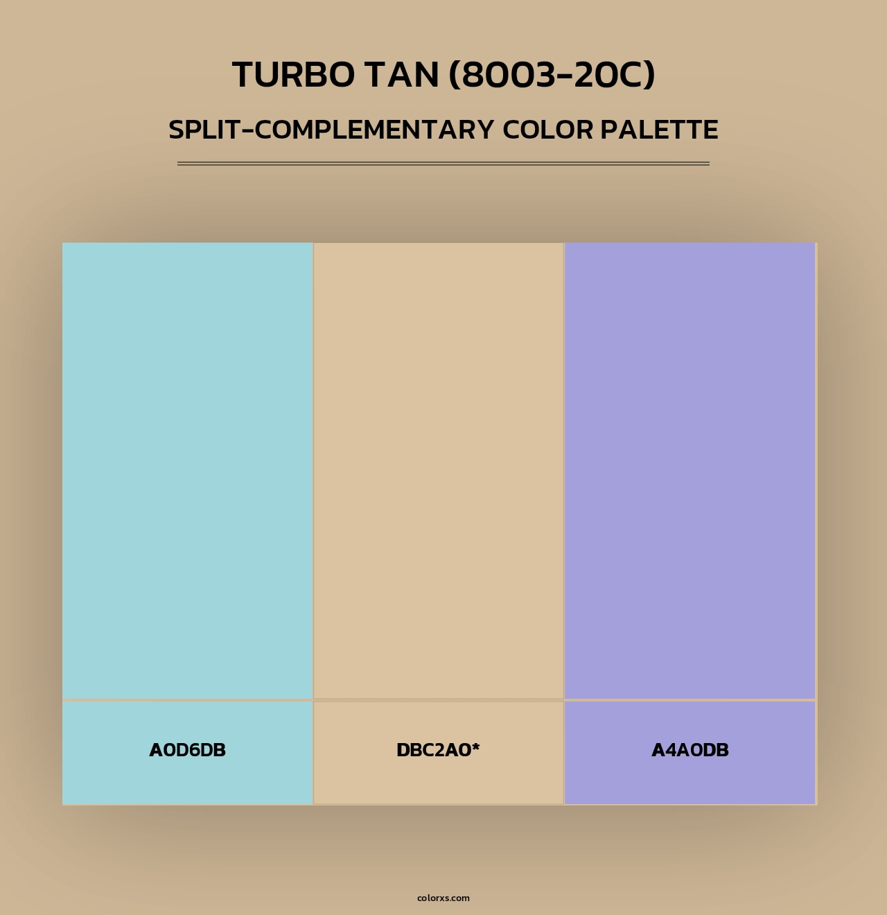 Turbo Tan (8003-20C) - Split-Complementary Color Palette