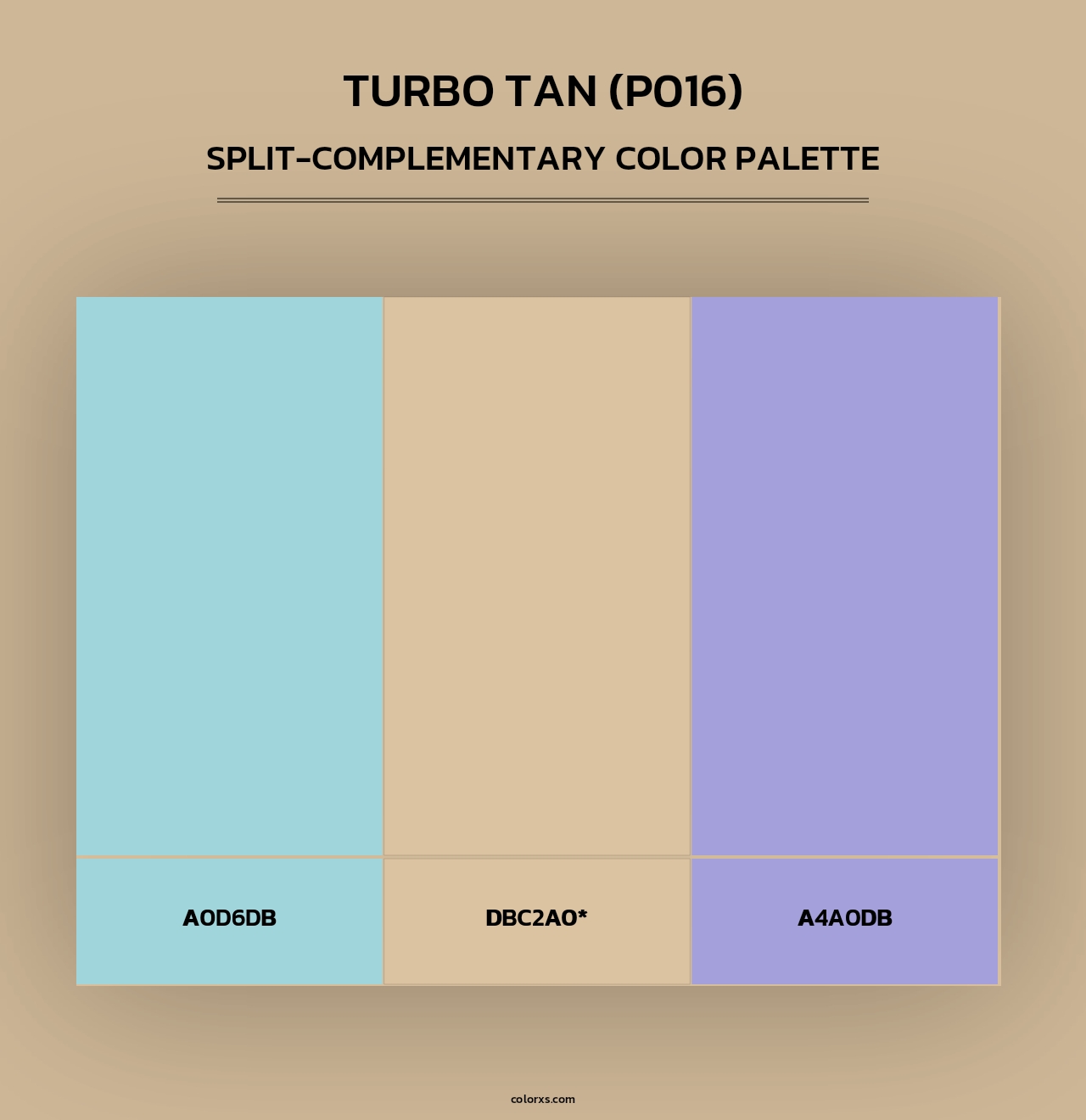 Turbo Tan (P016) - Split-Complementary Color Palette