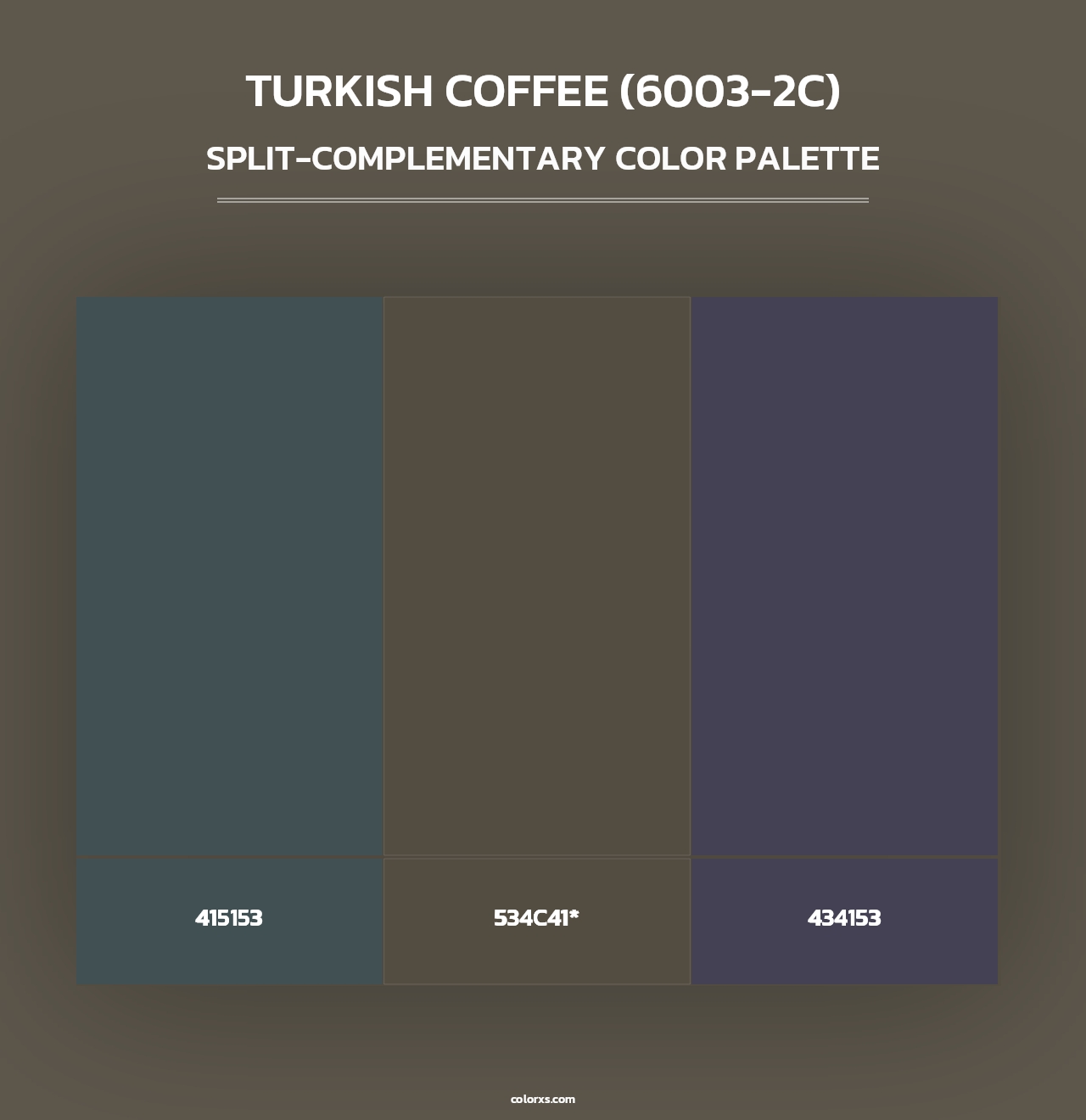 Turkish Coffee (6003-2C) - Split-Complementary Color Palette