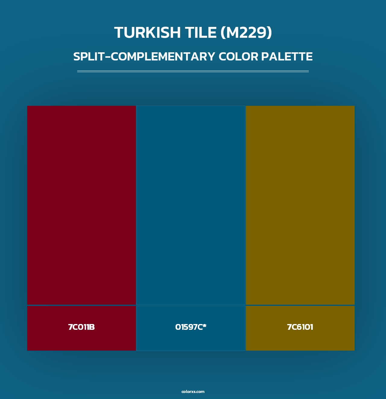 Turkish Tile (M229) - Split-Complementary Color Palette