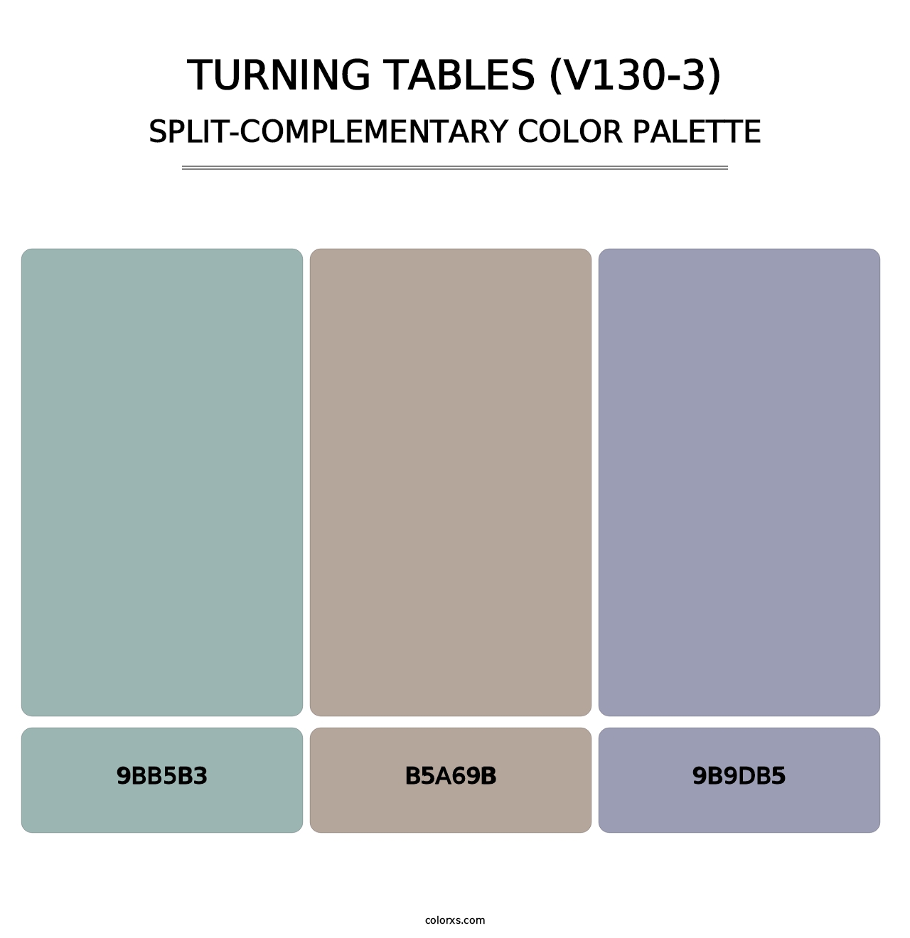 Turning Tables (V130-3) - Split-Complementary Color Palette