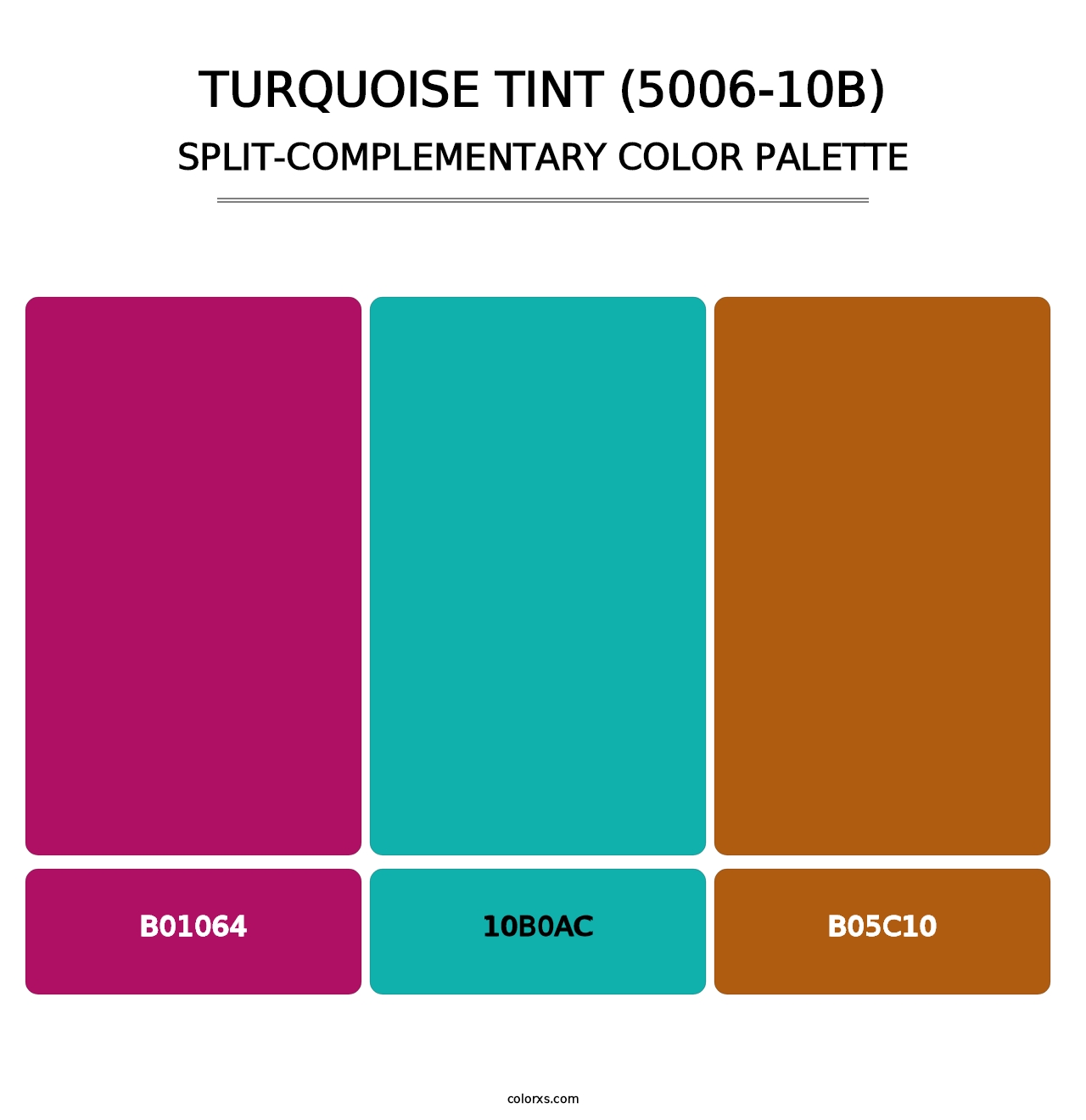Turquoise Tint (5006-10B) - Split-Complementary Color Palette