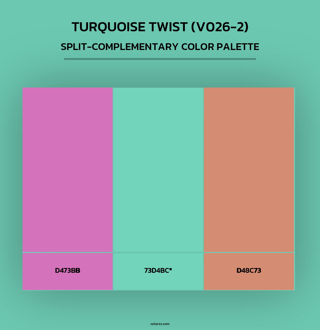 Turquoise Twist (V026-2) - Split-Complementary Color Palette