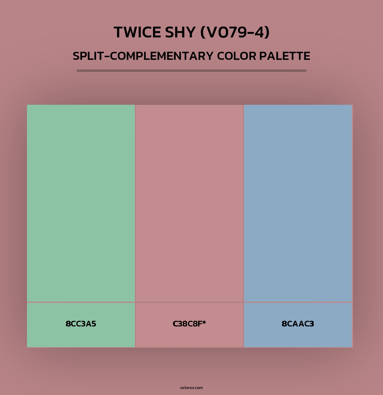 Twice Shy (V079-4) - Split-Complementary Color Palette