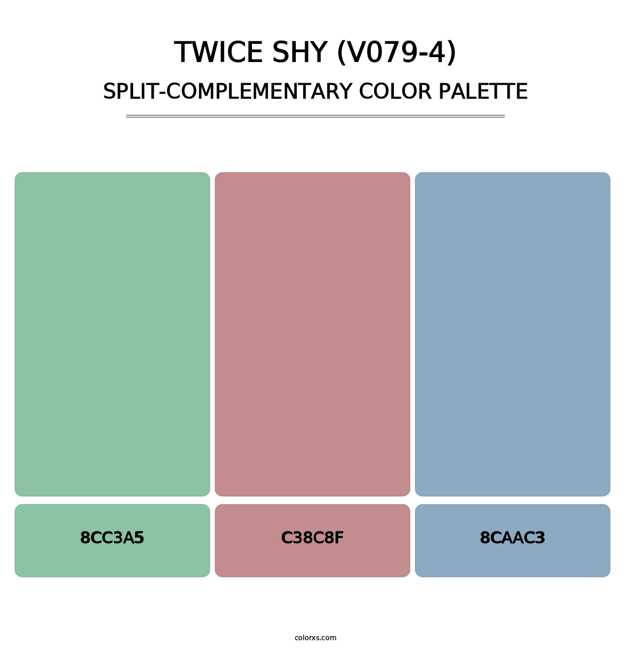 Twice Shy (V079-4) - Split-Complementary Color Palette