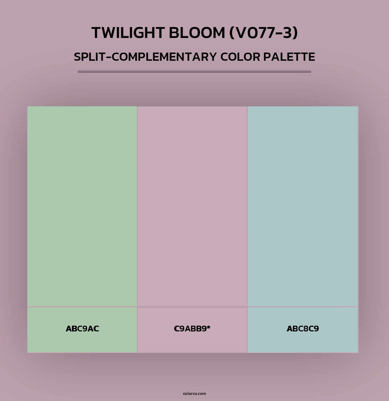 Twilight Bloom (V077-3) - Split-Complementary Color Palette
