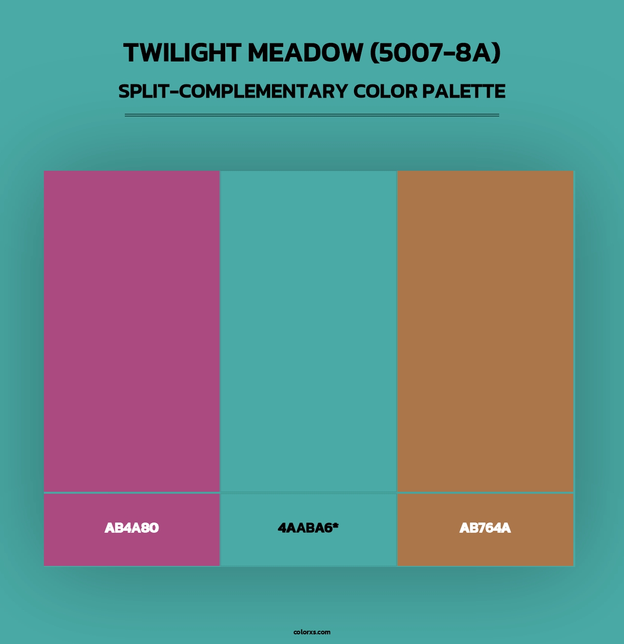 Twilight Meadow (5007-8A) - Split-Complementary Color Palette