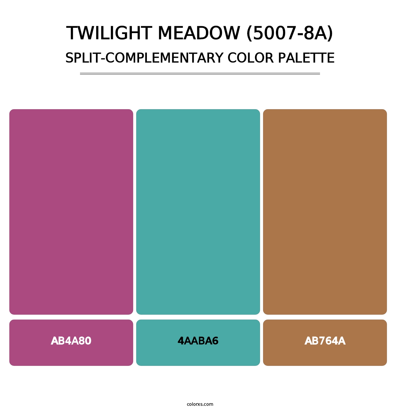 Twilight Meadow (5007-8A) - Split-Complementary Color Palette