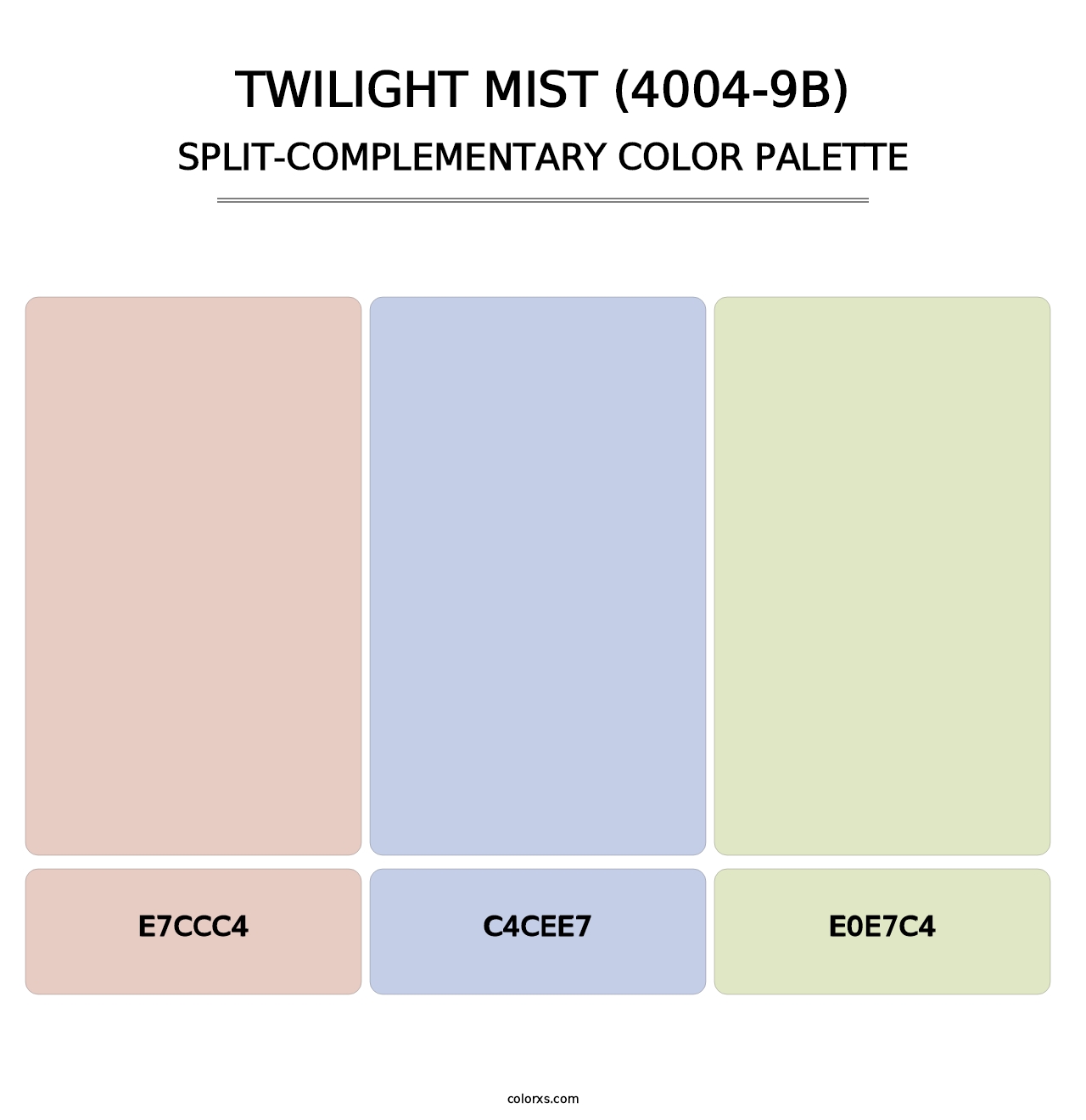 Twilight Mist (4004-9B) - Split-Complementary Color Palette