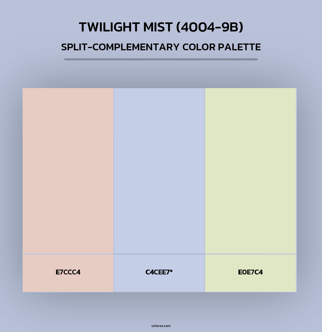 Twilight Mist (4004-9B) - Split-Complementary Color Palette