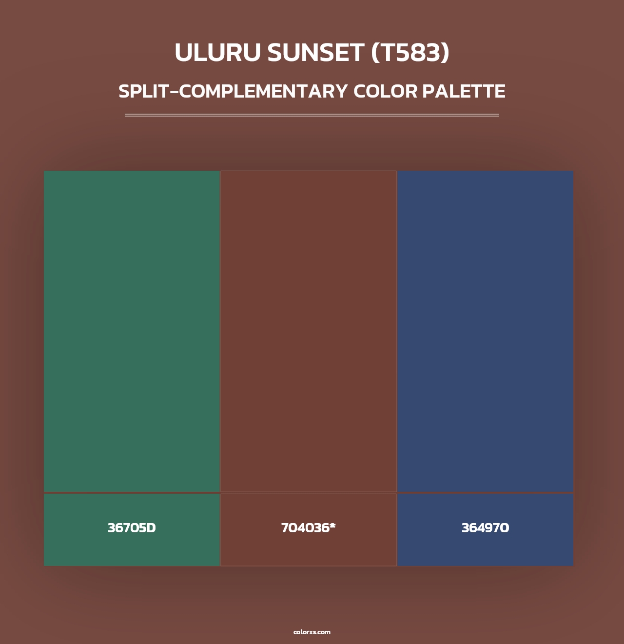 Uluru Sunset (T583) - Split-Complementary Color Palette