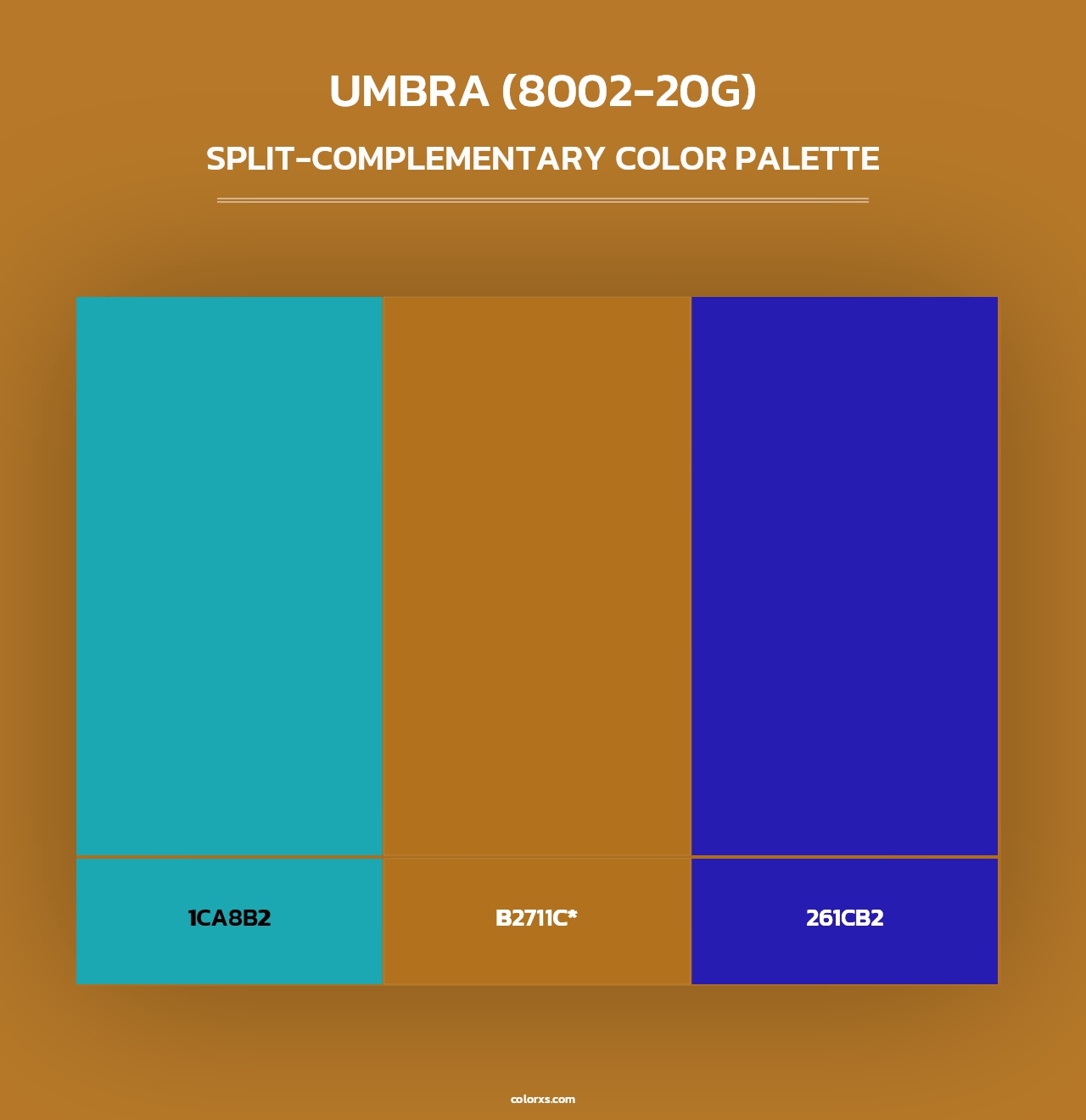 Umbra (8002-20G) - Split-Complementary Color Palette