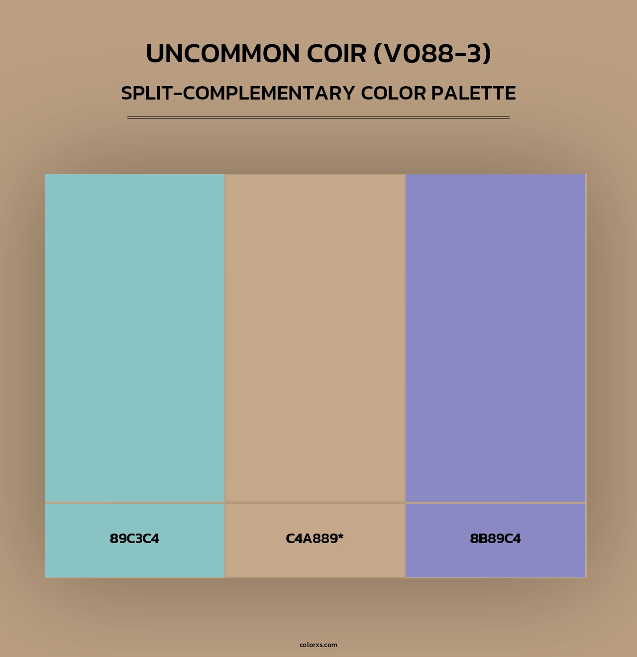 Uncommon Coir (V088-3) - Split-Complementary Color Palette