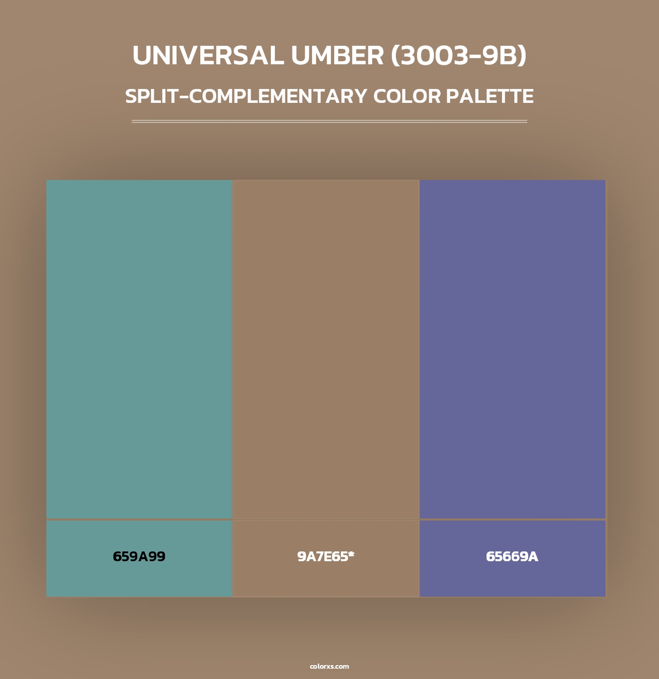 Universal Umber (3003-9B) - Split-Complementary Color Palette