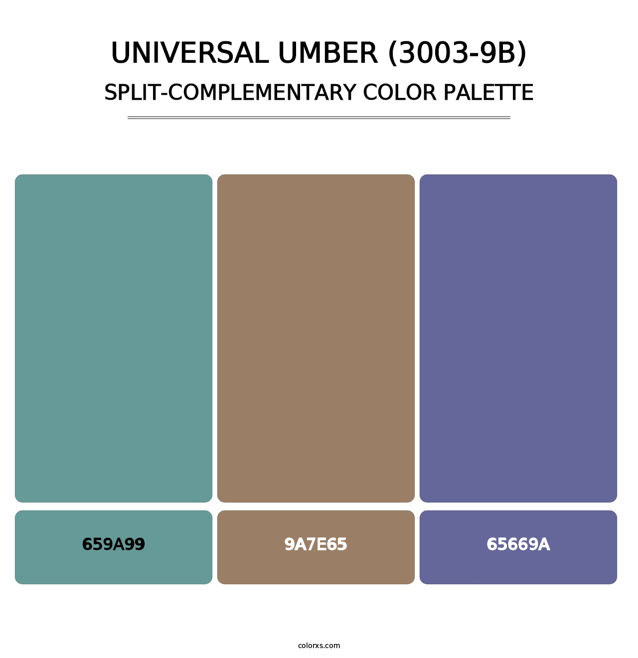 Universal Umber (3003-9B) - Split-Complementary Color Palette