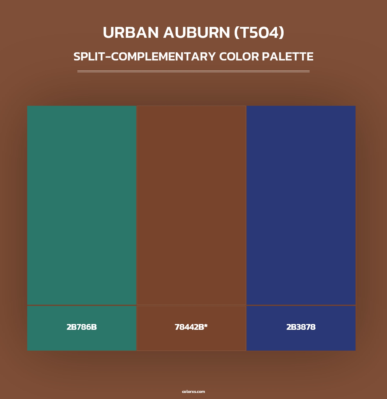 Urban Auburn (T504) - Split-Complementary Color Palette
