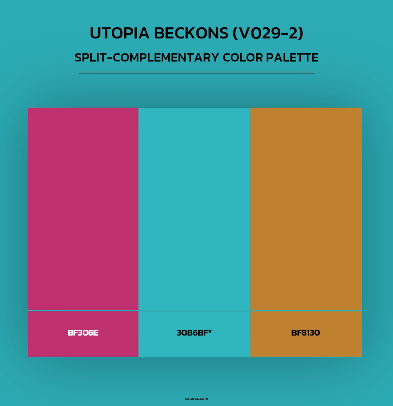 Utopia Beckons (V029-2) - Split-Complementary Color Palette