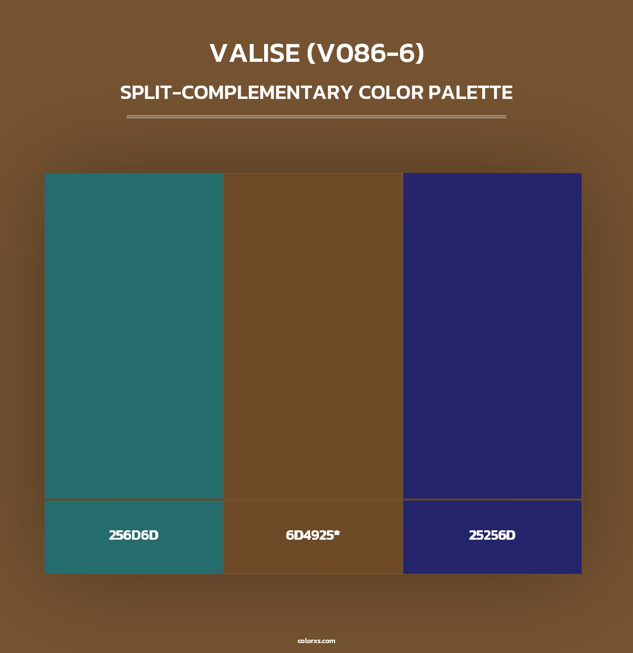 Valise (V086-6) - Split-Complementary Color Palette