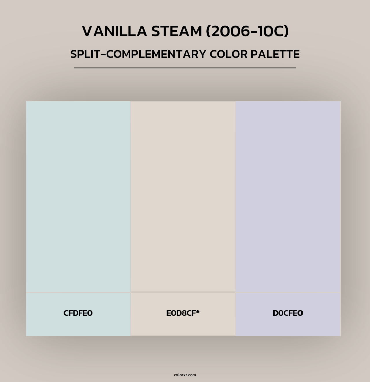 Vanilla Steam (2006-10C) - Split-Complementary Color Palette