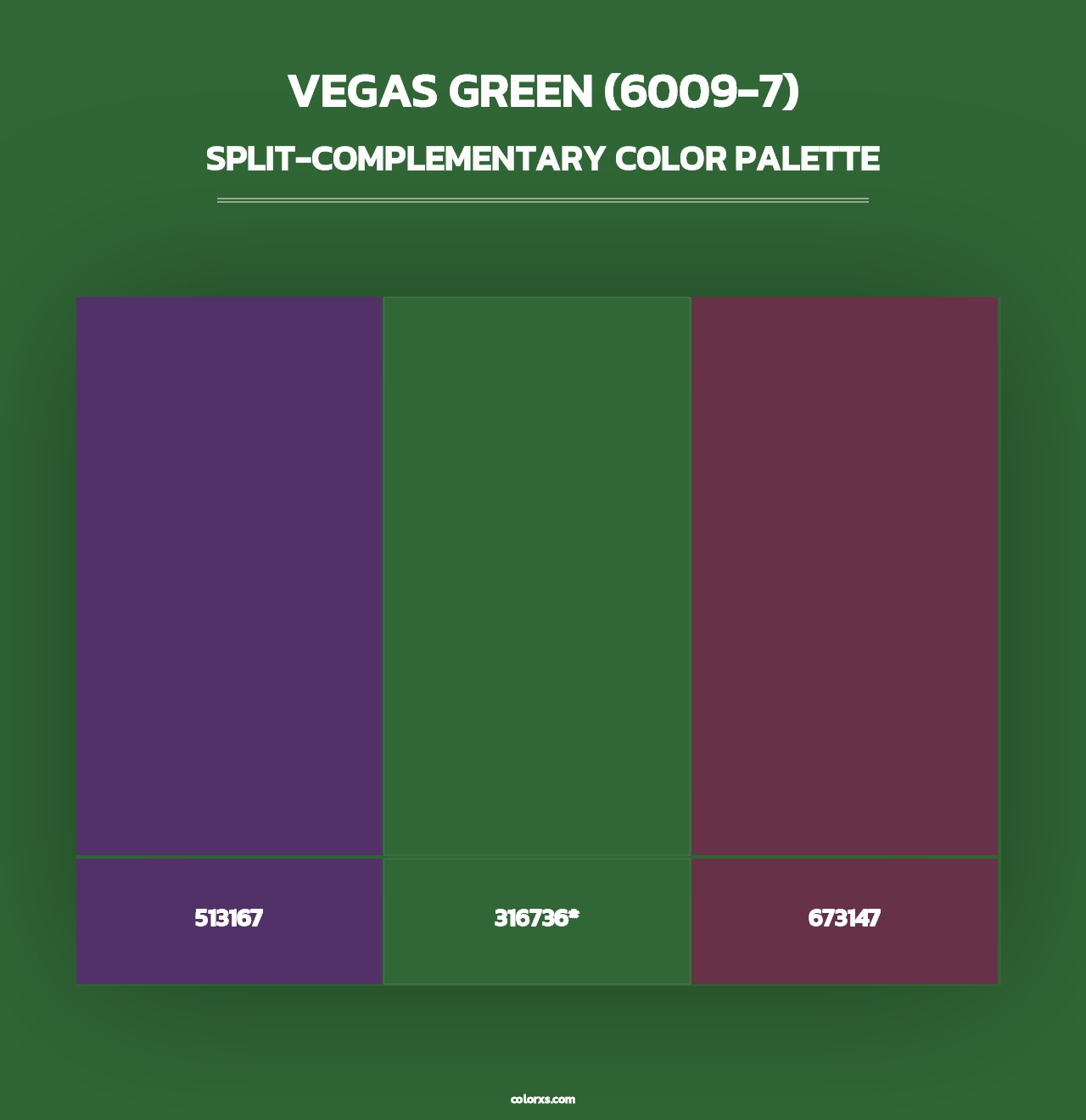 Vegas Green (6009-7) - Split-Complementary Color Palette