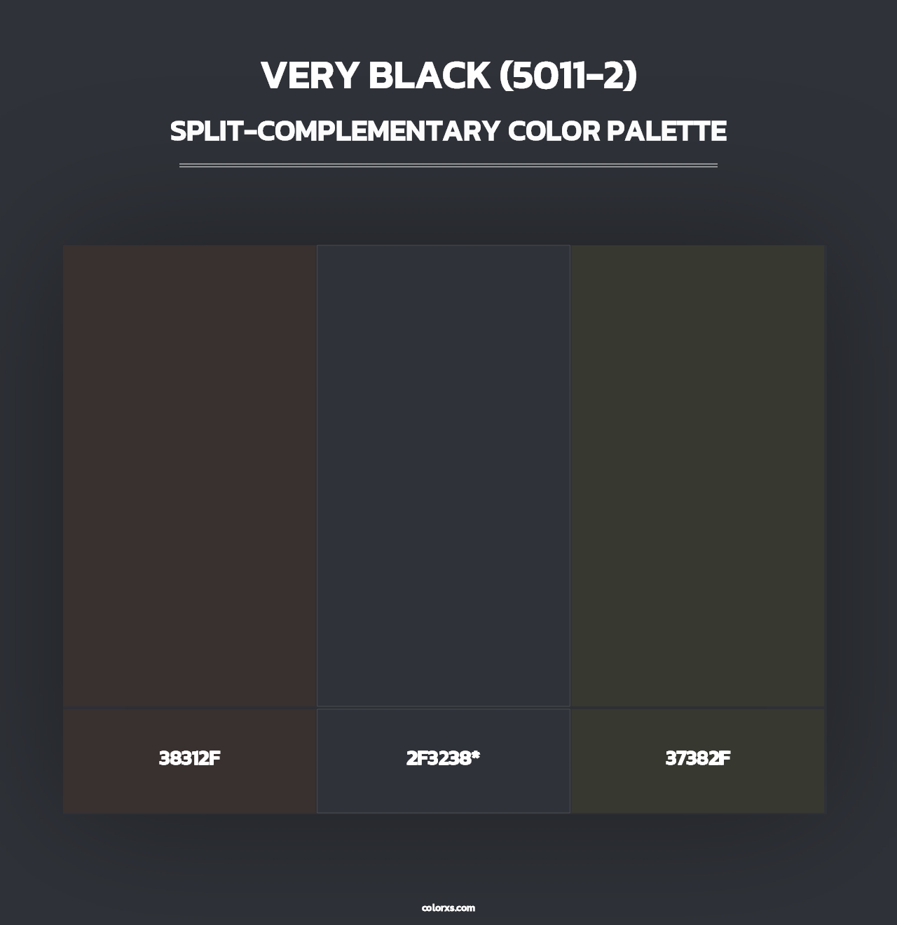Very Black (5011-2) - Split-Complementary Color Palette