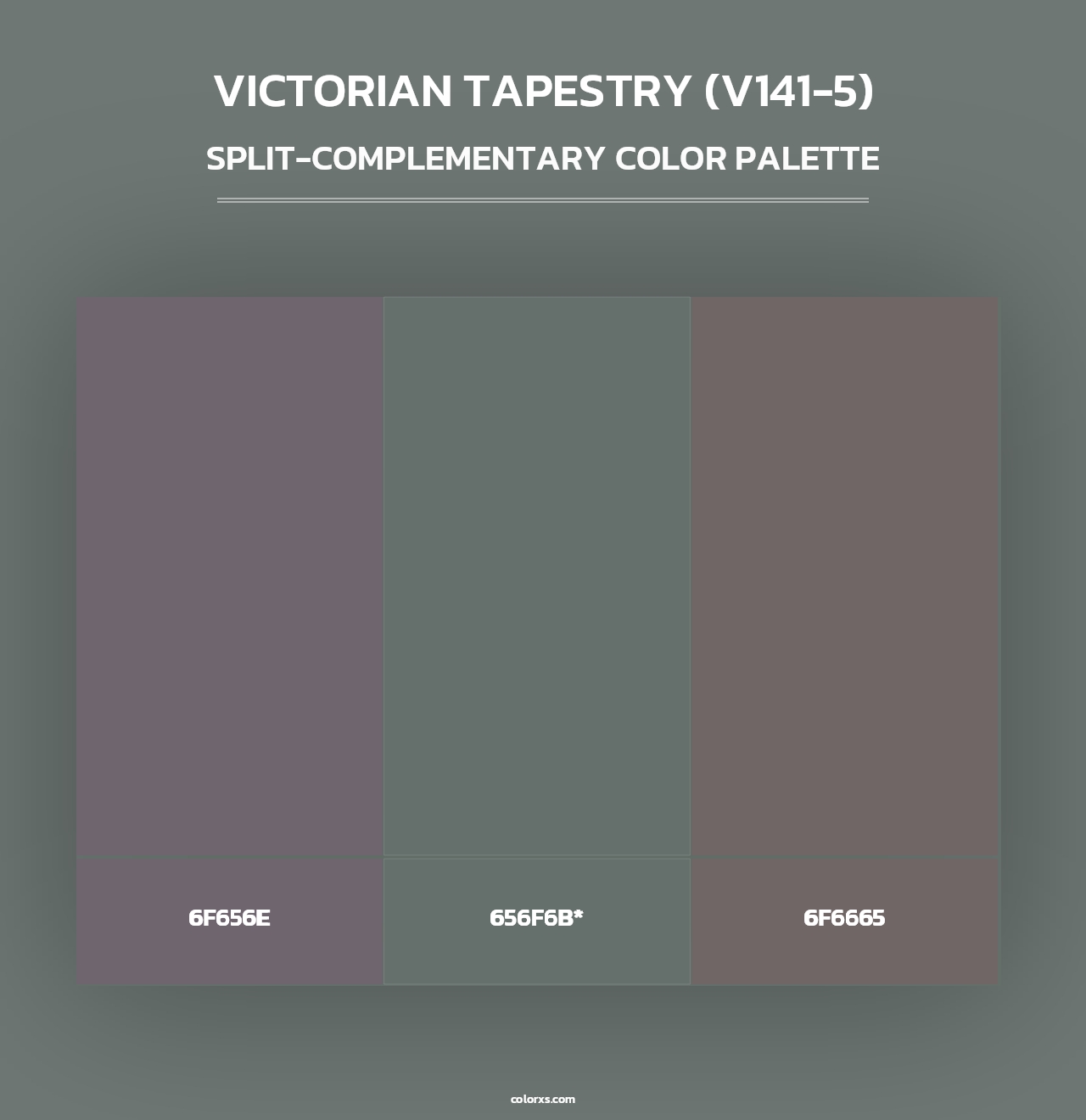 Victorian Tapestry (V141-5) - Split-Complementary Color Palette