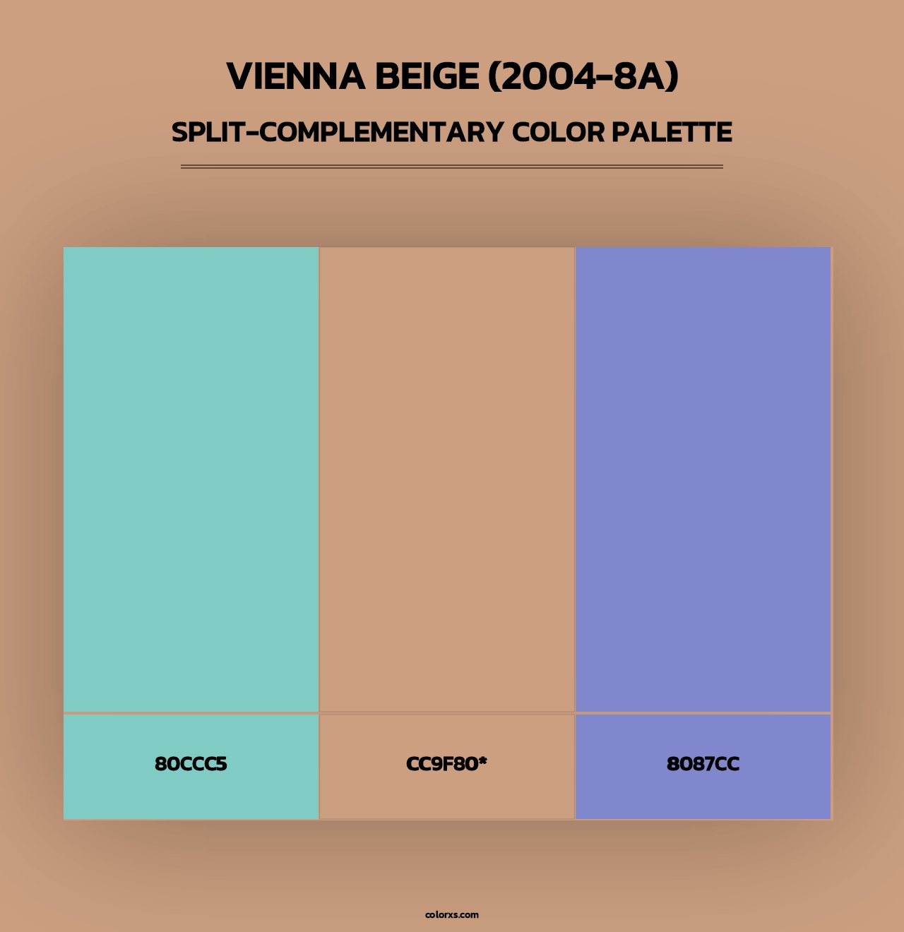 Vienna Beige (2004-8A) - Split-Complementary Color Palette