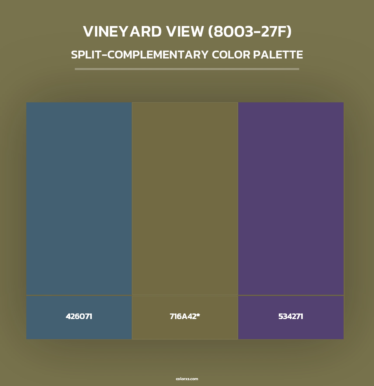 Vineyard View (8003-27F) - Split-Complementary Color Palette