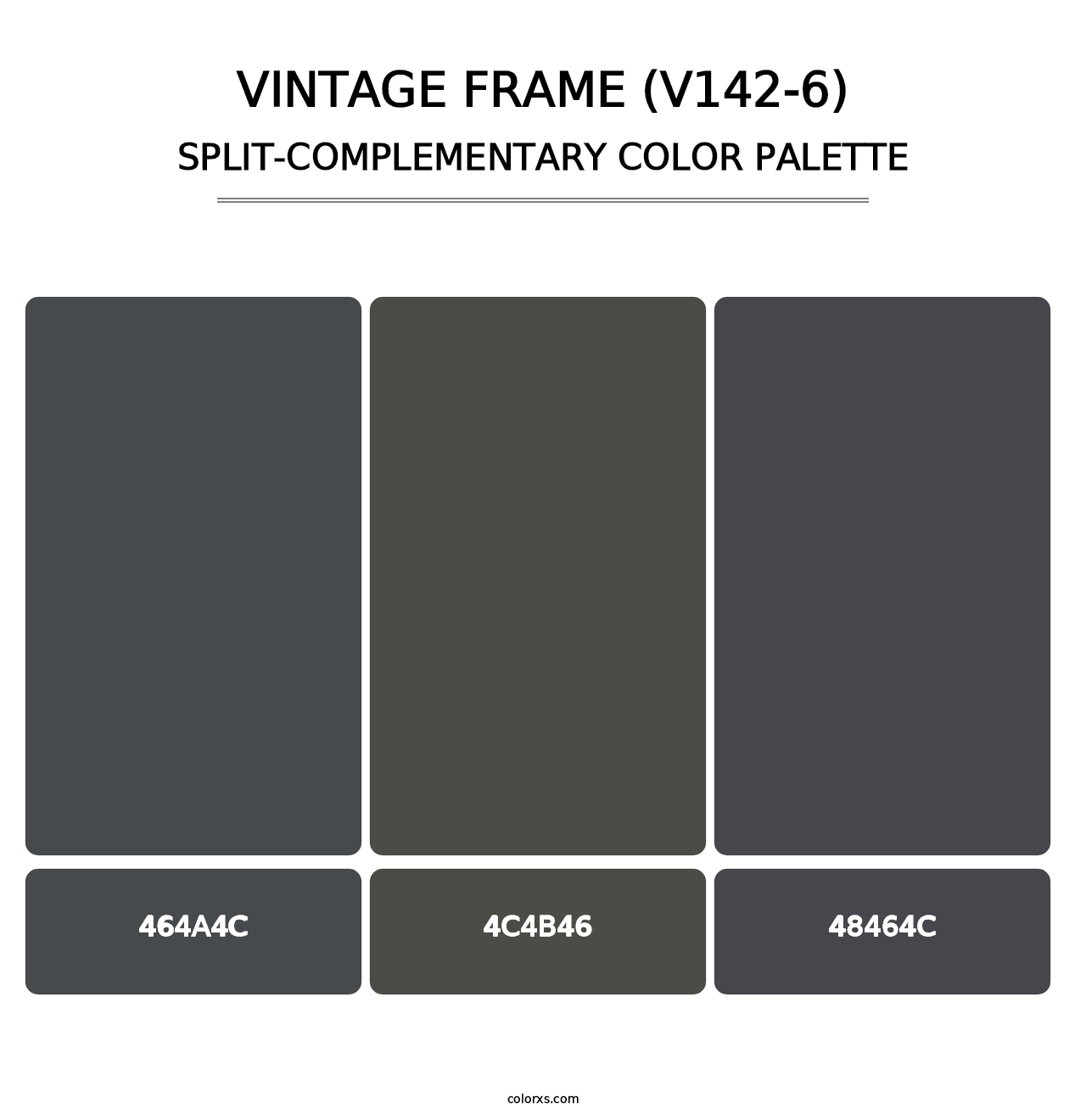 Vintage Frame (V142-6) - Split-Complementary Color Palette