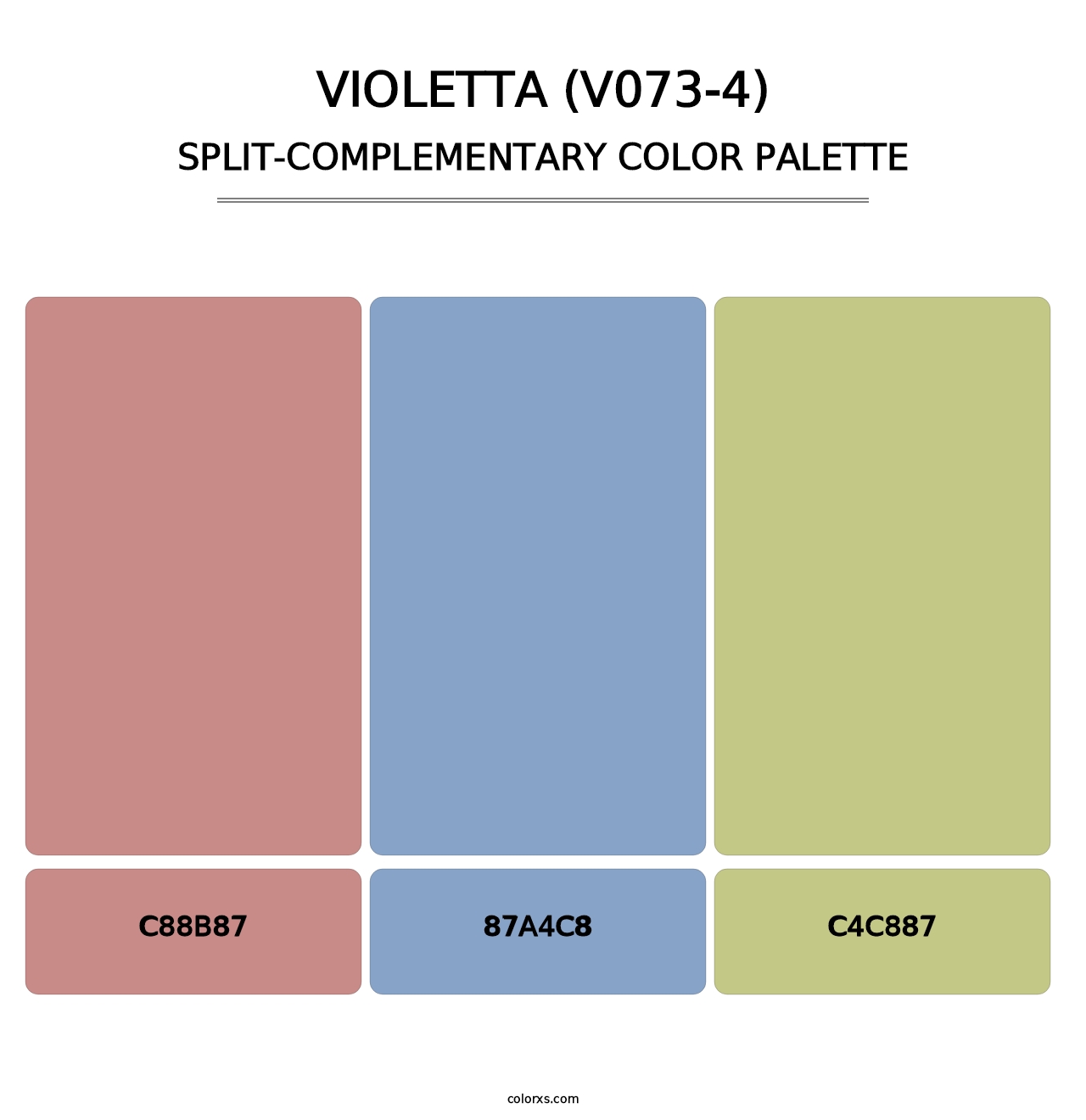 Violetta (V073-4) - Split-Complementary Color Palette
