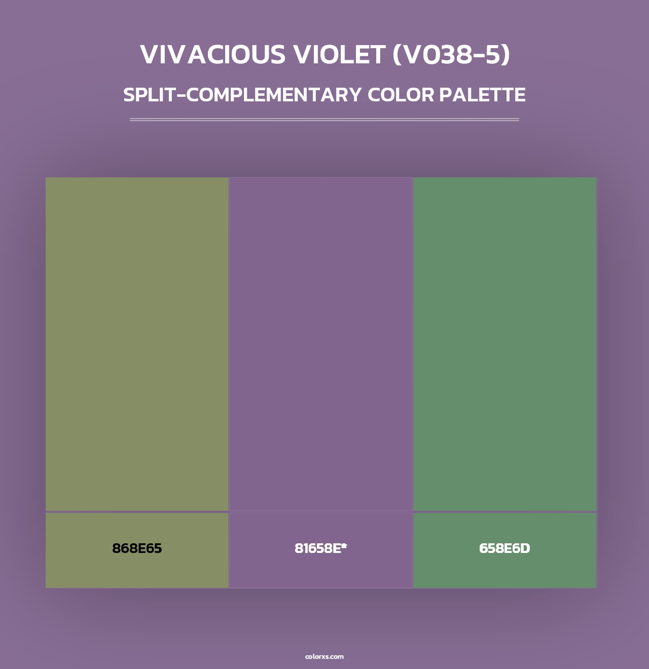 Vivacious Violet (V038-5) - Split-Complementary Color Palette
