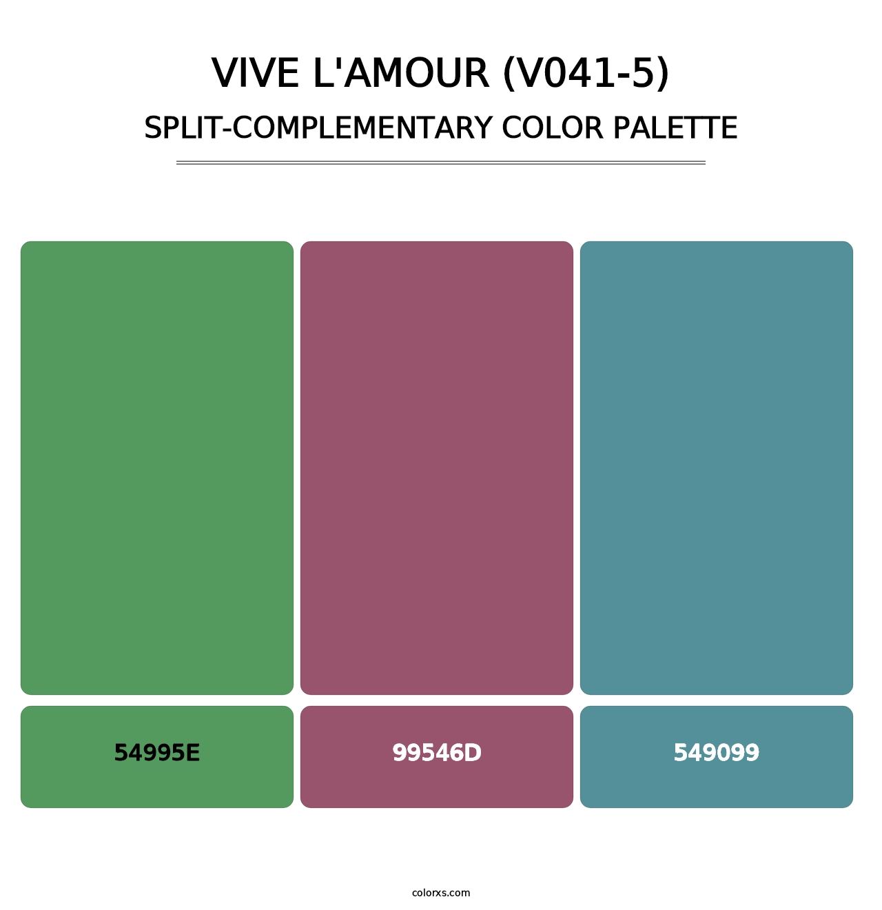 Vive l'amour (V041-5) - Split-Complementary Color Palette