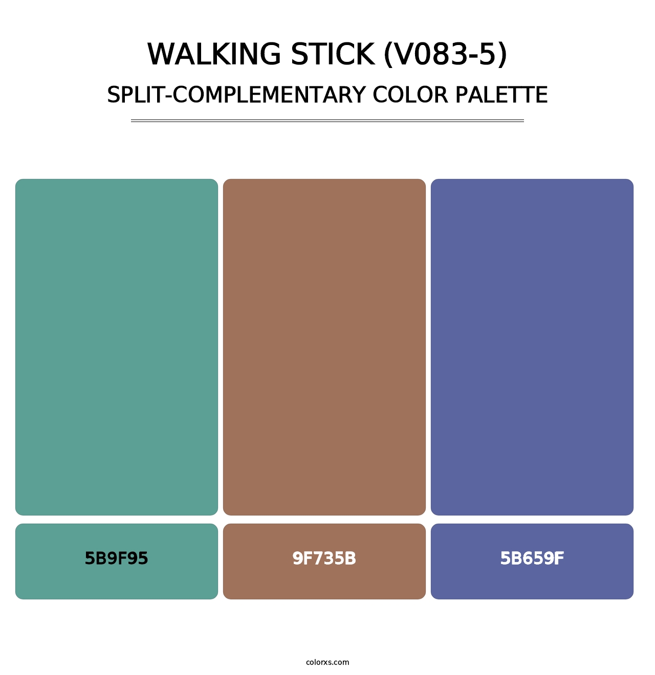 Walking Stick (V083-5) - Split-Complementary Color Palette