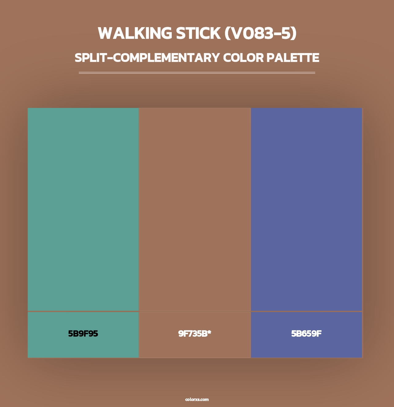 Walking Stick (V083-5) - Split-Complementary Color Palette